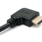 SYSTEM-S HDMI 1.4 Kabel 50 cm Typ A Stecker zu Stecker Schraube Winkel in Schwarz