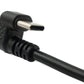 SYSTEM-S USB 3.1 Kabel 30 cm Typ C Stecker zu 2.0 A Buchse 180° Winkel Adapter in Schwarz