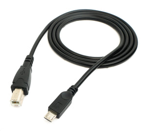 SYSTEM-S USB 2.0 Kabel 100 cm Typ B Stecker zu Micro B Stecker Adapter in Schwarz