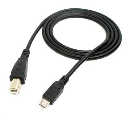 SYSTEM-S USB 2.0 cable 100 cm type B plug to micro B plug adapter in black