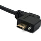SYSTEM-S USB 3.1 Kabel 30 cm Typ C Stecker zu Buchse Schraube Winkel Adapter in Schwarz