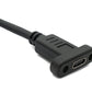 SYSTEM-S USB 3.1 Gen 2 Kabel 60 cm Typ C Stecker zu Buchse Schraube in Schwarz