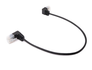 Cable LAN SYSTEM-S 25 cm RJ45 8P8C STP Cat6 Adaptador Ángulo Macho a Macho Negro