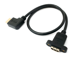 Cavo HDMI 1.4 Adattatore angolare a vite da 30 cm maschio a femmina in nero