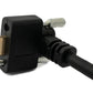 SYSTEM-S USB 3.1 Gen 2 100W Kabel 1,8 m Typ C Stecker zu Buchse Schraube Winkel in Schwarz