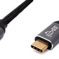 SYSTEM-S USB 3.1 Gen 2 100W Kabel 100 cm Typ C Stecker zu Stecker geflochten in Schwarz