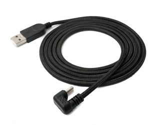 Cable USB 3.1 SYSTEM-S 1,5m Tipo C macho a 2.0 A macho trenzado ángulo 180° negro