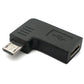 Adaptador USB 3.1 SYSTEM-S Tipo C Hembra a 2.0 Micro B Macho Ángulo - Derecho