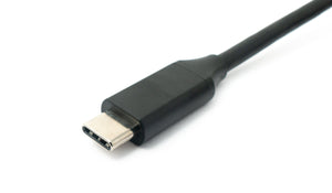 SYSTEM-S USB 3.1 Kabel 2 m Typ C Stecker zu Stecker Winkel Adapter in Schwarz