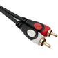 Cable SYSTEM-S Cinch 2 RCA de 1,8 m macho a adaptador AV estéreo macho en negro
