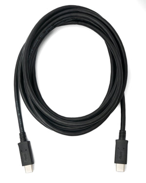 SYSTEM-S USB 3.1 Kabel 3 m Typ C Stecker zu Stecker Adapter in Schwarz