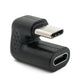 SYSTEM-S USB 3.1 U Turn 180° Adapter Typ C Buchse zu Stecker Kabel in Schwarz