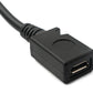 SYSTEM-S USB 2.0 Kabel 27 cm Micro B Buchse zu Buchse in Schwarz