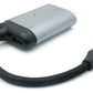 Adaptateur 3 en 1 prise HDMI 4k et 2x prise USB 3.1 Type C vers prise Type C en gris