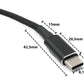 SYSTEM-S USB 3.1 cable 150 cm Type C plug to Rectangle 11.0 x 4.5 mm plug braided