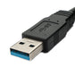 SYSTEM-S USB 3.0 Kabel 8 m Micro B Stecker zu A Stecker in Schwarz