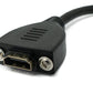 SYSTEM-S HDMI 1.4 cable 25 cm Type A male to male screw angle in black