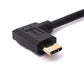 Cable USB 3.1 SYSTEM-S de 60 cm Tipo C Macho a Hembra Adaptador en Ángulo de Tornillo en Negro