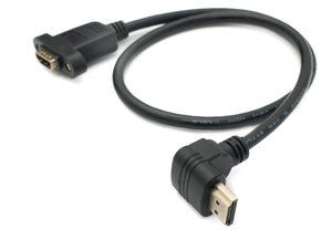 Cavo HDMI 1.4 da 50 cm tipo A adattatore maschio-maschio con angolo di vite in nero