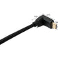 SYSTEM-S USB 3.1 Gen 2 Kabel 30 cm Typ C Stecker zu Buchse Winkel Adapter in Schwarz