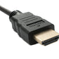 SYSTEM-S HDMI 1.4 Kabel 2 m Standard Stecker zu Stecker Spirale Winkel in Schwarz
