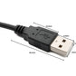 SYSTEM-S USB 2.0 Kabel 25 cm Typ A Stecker zu Micro B Stecker Winkel in Schwarz