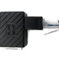 SYSTEM-S LAN adapter RJ45 plug to socket angle Ethernet adapter cable in black