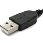 SYSTEM-S USB 2.0 Kabel 30 cm Micro B Stecker zu Typ A Stecker 180° Winkel Schwarz