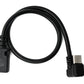 Cable USB 3.1 SYSTEM-S de 30 cm Tipo C macho a 2.0 Micro B hembra ángulo 180° en negro