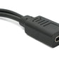SYSTEM-S USB 3.1 Kabel 30 cm Typ C & 2.0 Micro B Stecker zu Buchse Adapter in Schwarz