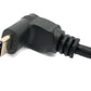 Cable USB 3.1 de 1,8 m Tipo C Adaptador de ángulo de tornillo macho a hembra en negro