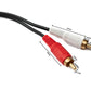 SYSTEM-S Cinch 2 RCA Kabel 1,5 m Stecker zu Stecker Stereo AV in Schwarz