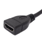 SYSTEM-S HDMI 1.4 cable 15 cm standard male to female angled in black