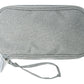 Funda protectora acolchada impermeable en color gris para auriculares power bank