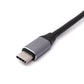 SYSTEM-S Display Port Kabel 20 cm Mini DP Buchse zu USB 3.1 Typ C Stecker in Grau