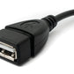 SYSTEM-S USB 3.1 Kabel 30 cm Typ C Stecker zu 2.0 A Buchse 180° Winkel Adapter in Schwarz