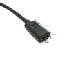SYSTEM-S USB 3.1 Gen 2 Kabel 1,8 m Typ C Stecker zu Buchse Winkel Adapter in Schwarz
