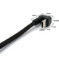 SYSTEM-S USB 3.1 U Turn 180° Kabel 150 cm Typ C Stecker zu 2.0 Typ A Stecker geflochten