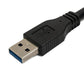 Câble USB 3.0 2 m Adaptateur à vis Micro B mâle vers Type A mâle en noir