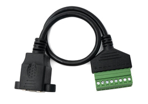 SYSTEM-S LAN Kabel 30 cm RJ45 Buchse zu 5 polig Leiterplattenstecker Adapter in Schwarz