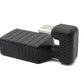 SYSTEM-S USB 3.1 U Turn 180° Adapter Typ C Stecker zu 2.0 Typ A Buchse Kabel in Schwarz