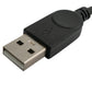 SYSTEM-S USB 2.0 Kabel 100 cm Typ B Stecker zu A Stecker Winkel in Schwarz