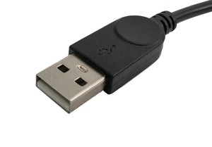 SYSTEM-S USB 2.0 cable 100 cm type B male to A male angle adapter in black