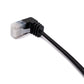 SYSTEM-S LAN cable 25 cm RJ45 8P8C STP Cat6 plug to plug angled black
