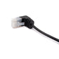 SYSTEM-S LAN Kabel 25 cm RJ45 8P8C STP Cat6 Stecker zu Stecker Winkel Schwarz