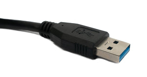 USB 3.0 cable 5 m Micro B male to Type A male adapter in black