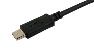 SYSTEM-S USB 3.1 Kabel 1 m Typ C Stecker zu Typ A Stecker Winkel Adapter in Schwarz