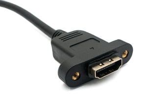 Cavo HDMI 1.4 da 50 cm tipo A adattatore maschio-maschio con angolo di vite in nero