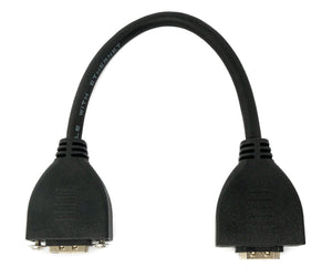 Cavo HDMI 1.4 da 23 cm tipo A adattatore femmina-femmina a vite in nero