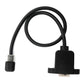 SYSTEM-S USB 3.1 Kabel 30 cm Typ C Stecker zu 2.0 Typ B Buchse 180° Winkel in Schwarz